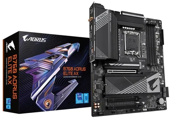 GIGABYTE B760 AORUS ELITE AX -emolevy - Intel B760 - Intel LGA1700 -kanta - DDR5 RAM - ATX