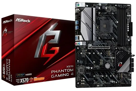 ASRock X570 PHANTOM GAMING 4 -emolevy - AMD X570 - AMD AM4 -kanta - DDR4 RAM - ATX