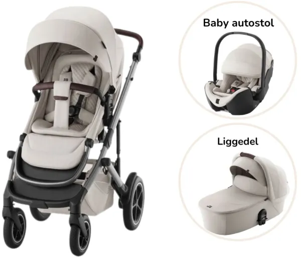 Smile 5Z Lux yhdistelmävaunut sis. turvaistuimen - Soft Taupe