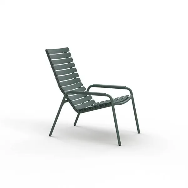 HOUE ReCLIPS lepotuoli kierrätysmuovista - Olive Green