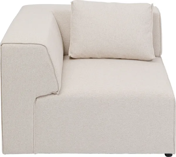KARE DESIGN Infinity Corner Elements Cream Right -moduuli - kermanvärinen polyesteri ja polypropeeni