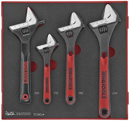 Teng Tools jakoavainsarja TEDADJ4, 4 osaa