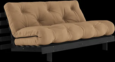 Karup Design Roots Vuodesohva Roots Patjalla 160x200 Mocca/Mustalakattu