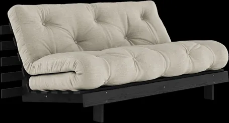 Karup Design Roots Vuodesohva Roots Patjalla 160x200 Pellava/Mustalakattu