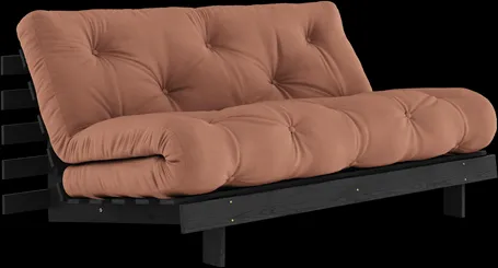 Karup Design Roots Vuodesohva Roots Patjalla 160x200 Clay Brown/Mustalakattu