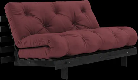 Karup Design Roots Vuodesohva Roots Patjalla 140x200 Bordeaux/Mustalakattu