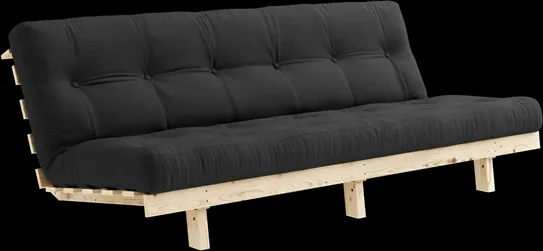 Karup Design Lean Vuodesohva Alpha-patjalla 130x200 Tummanharmaa/Raw